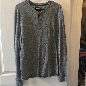 Express Gray Long Sleeve Tee